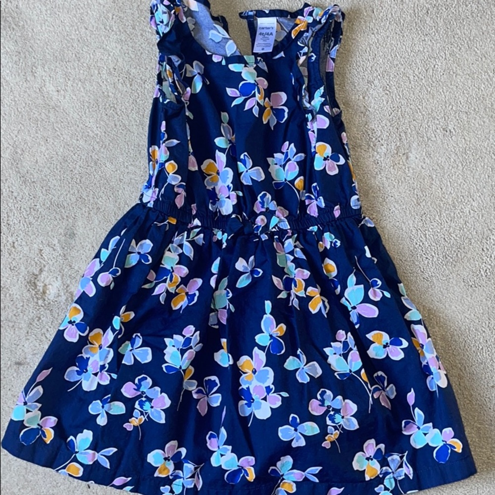 Toddler Navy Floral Dress